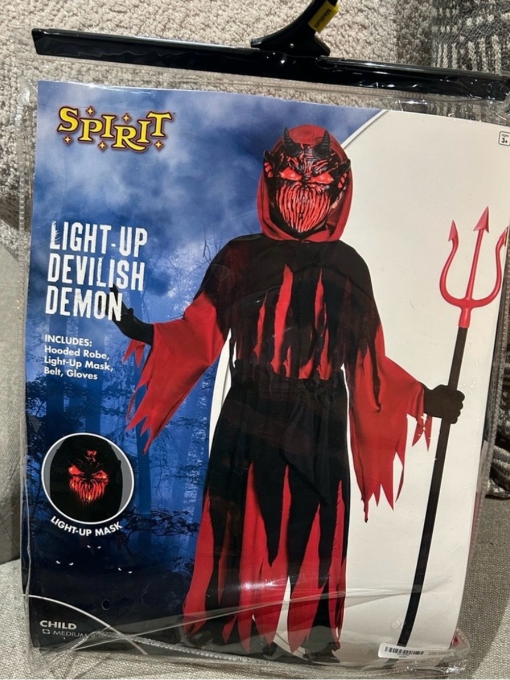 Spirit Light-Up Devilish Demon Costume - Red, Black
